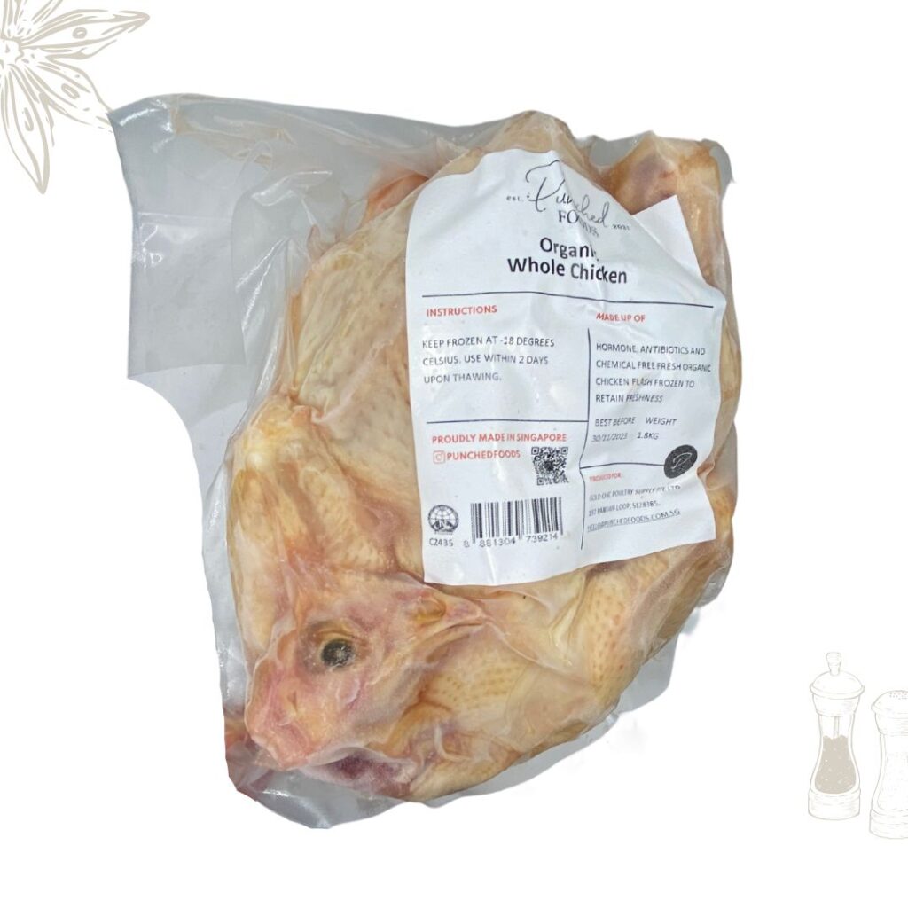 Organic Whole Chicken 1.62KG (Halal) Punched Foods Savour Quality