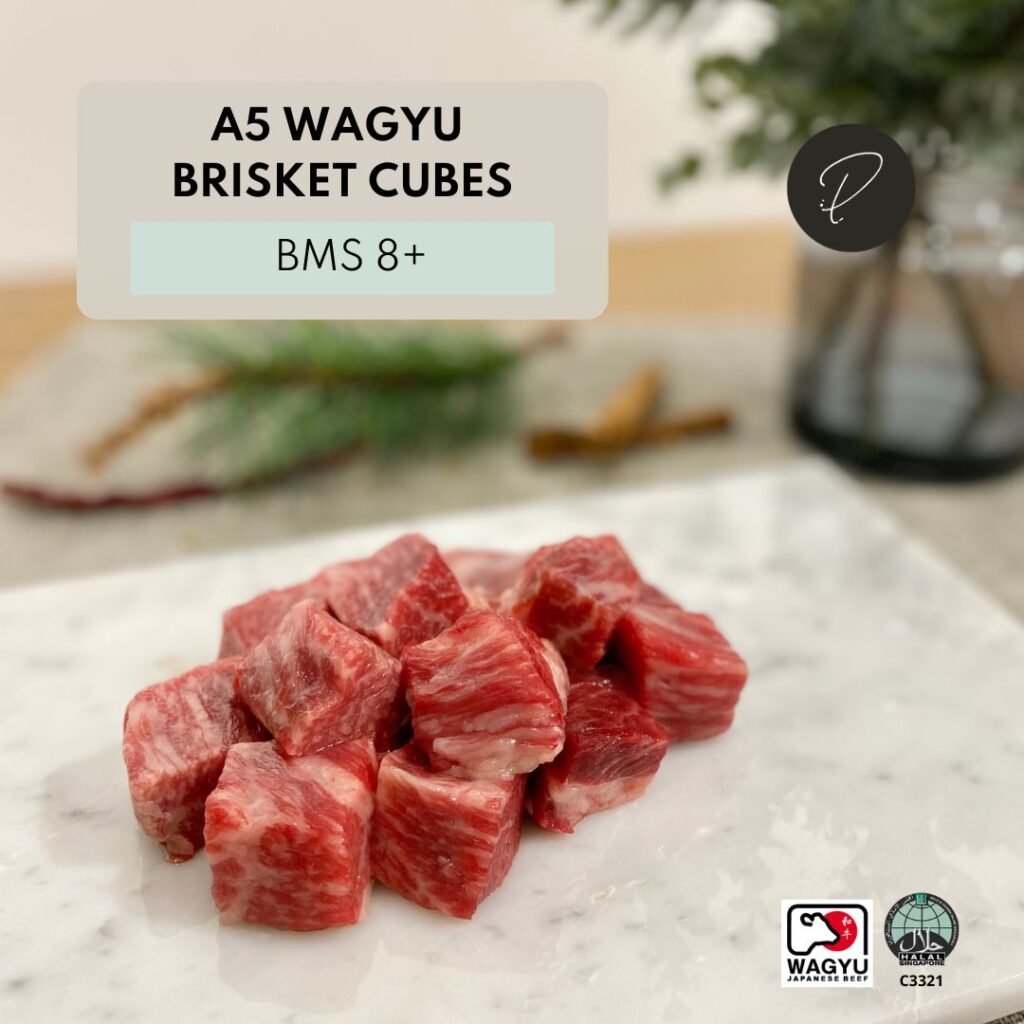 A5 Japanese Wagyu Brisket Cubes 200G (Halal) - Punched Foods | Savour ...