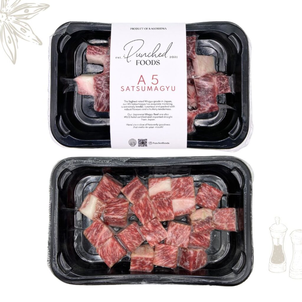 A5 Japanese Wagyu Brisket Cubes 200G (Halal) - Punched Foods | Savour ...