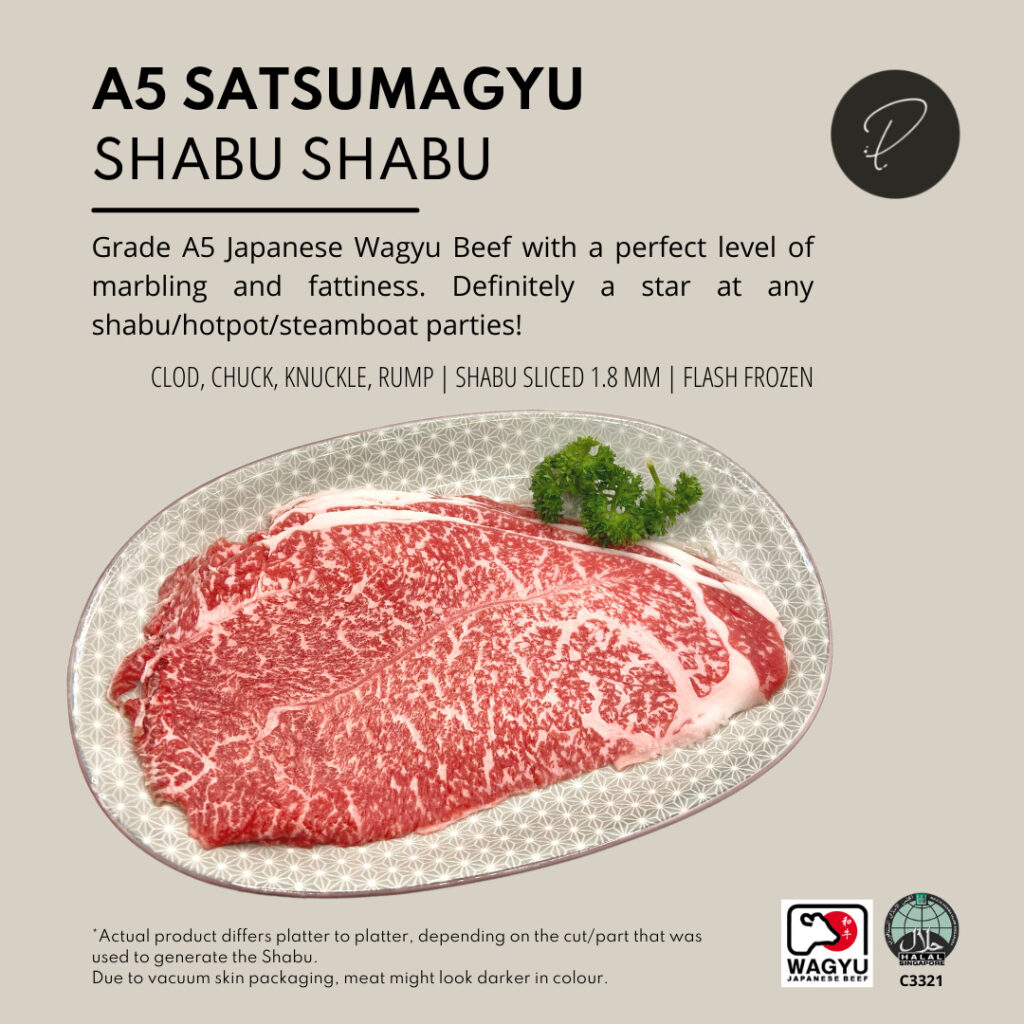 A5 Japanese Wagyu Shabu Shabu 200G (Halal) - Punched Foods | Savour ...