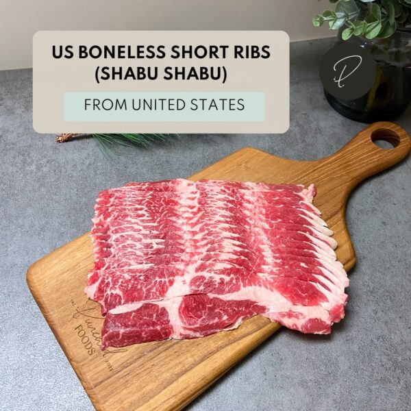 Halal US short ribs shabu shabu