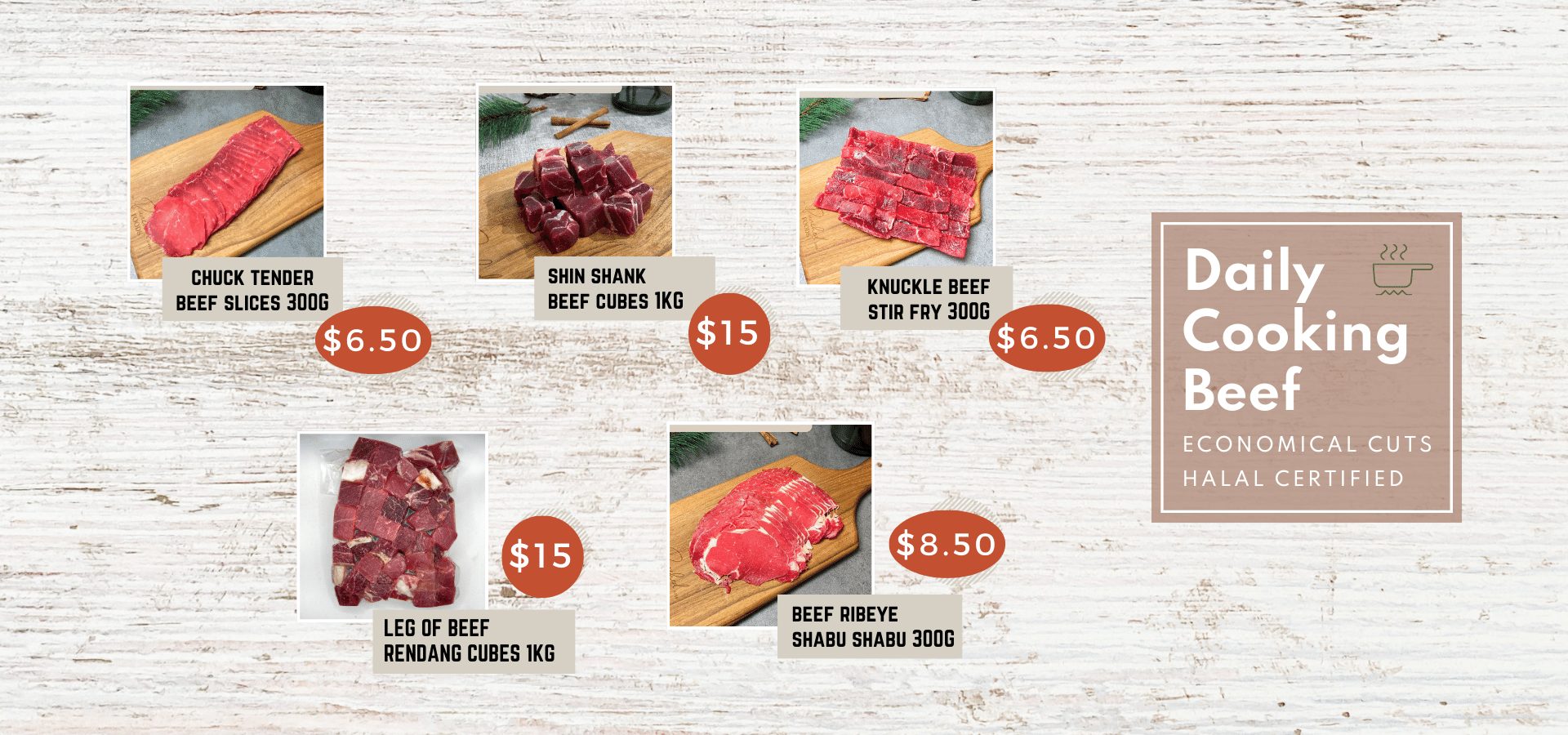 Website Banner - Daily Cooking Halal Beef (Mobile)