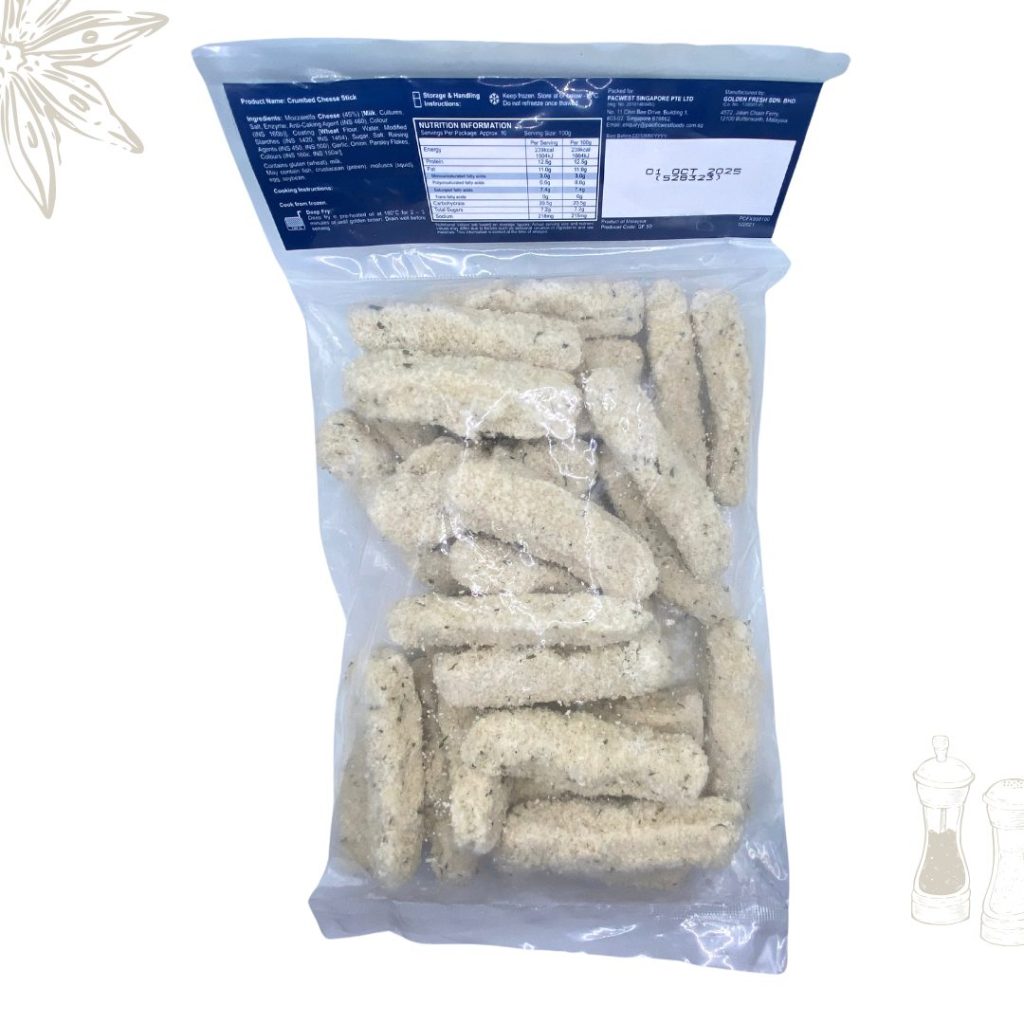 Crumbed Mozzarella Cheese Sticks 1KG (Halal) Punched Foods Savour