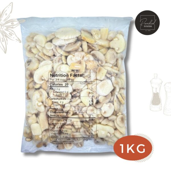 Halal Frozen Mushroom Slices 1KG