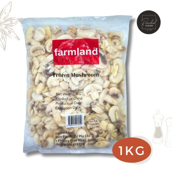 Halal Frozen Mushroom Slices 1KG