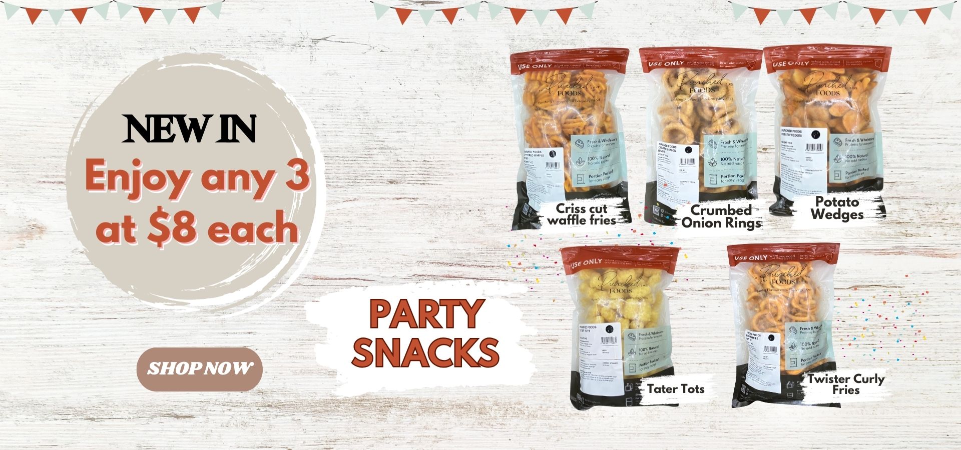 Website Banner - Party Snacks (Mobile)