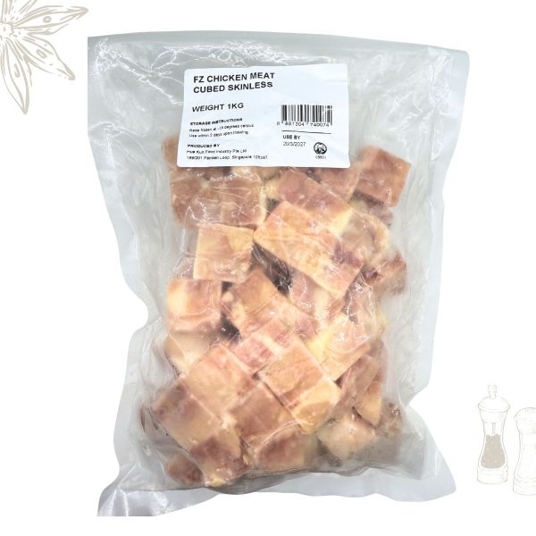 Chicken Boneless Leg Cubes skinless Halal