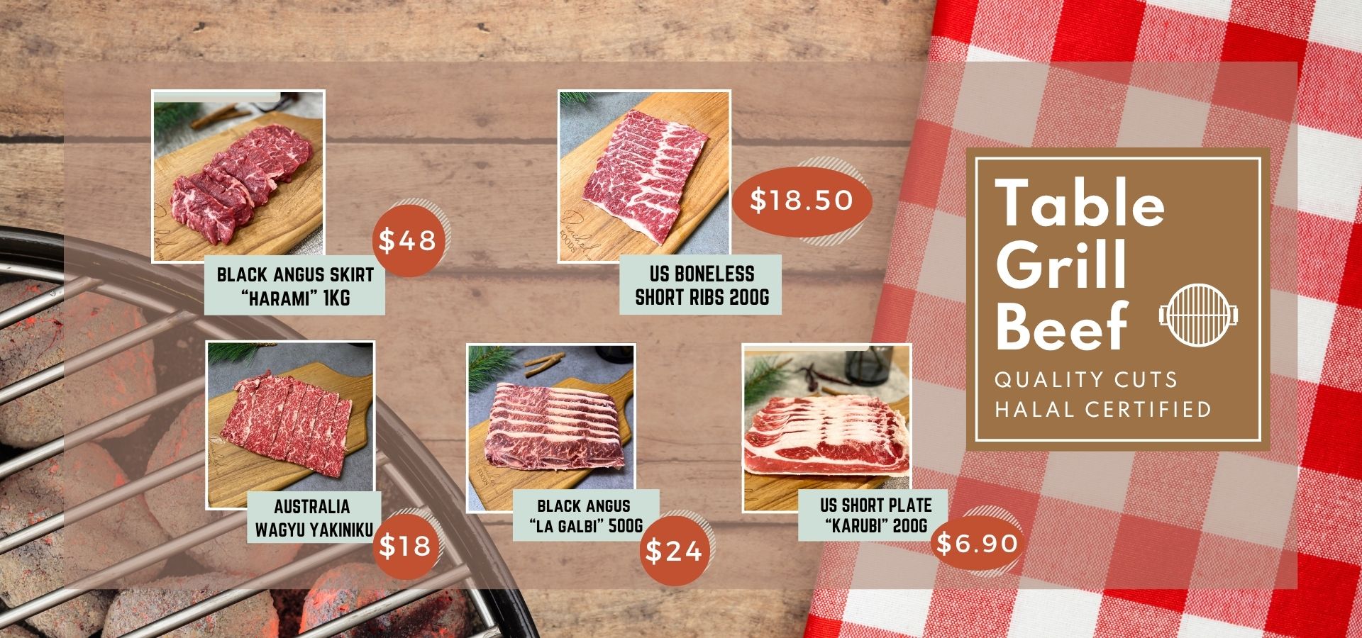 Website Mobile Banner - Table Grill Beef Table Gill Beef Delivery Singapore