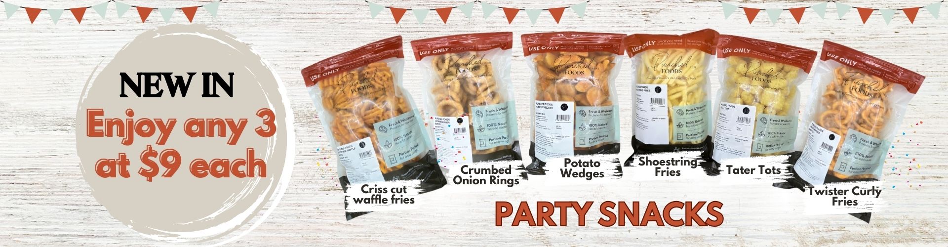 Website Banner - Party Snacks Wholesale Frozen Fries Delivery Singapore