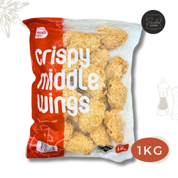 Premier First Cooked Crispy Chicken Middle Wings halal
