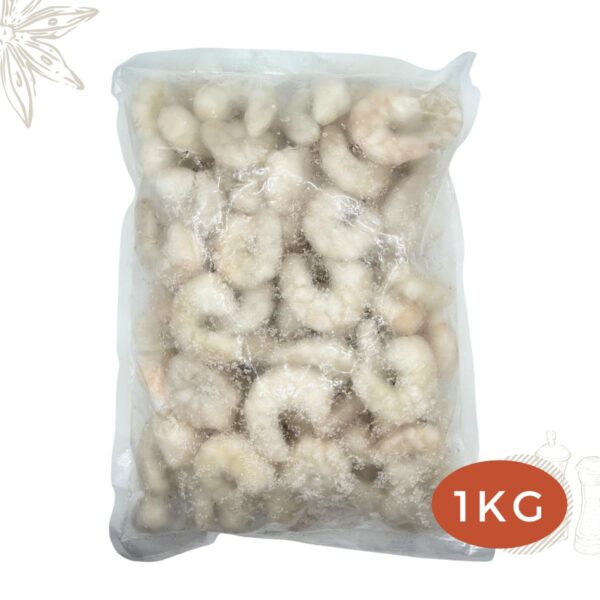 Frozen Deshelled Vannamei Prawns peeled and deveined PND 41/50