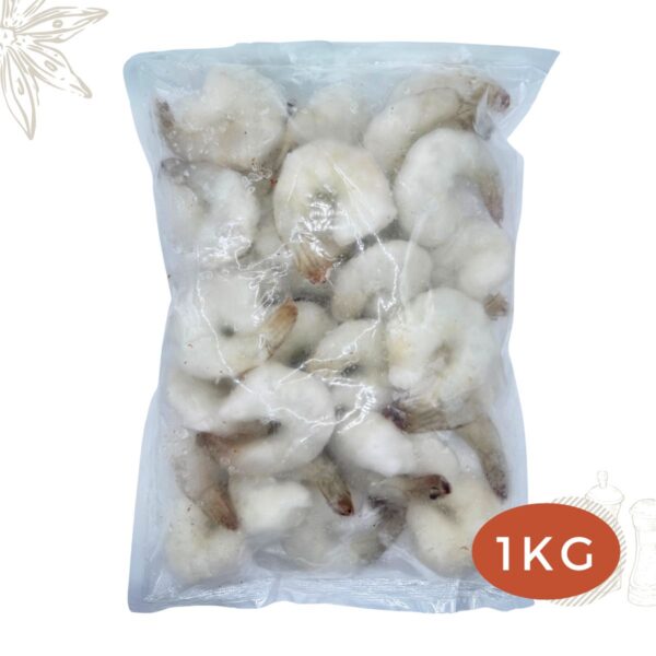 Frozen Deshelled Vannamei Prawns peeled and tail on PTO 31/40
