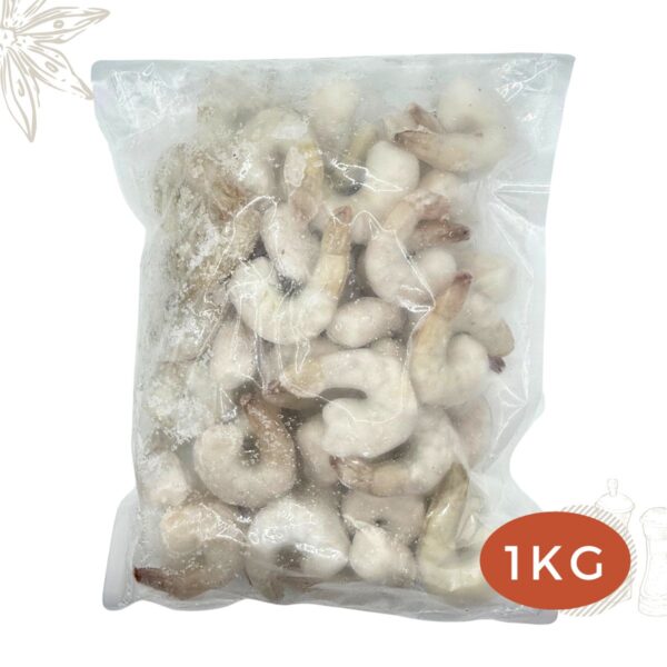 Frozen Deshelled Vannamei Prawns peeled and tail on PTO 31/40