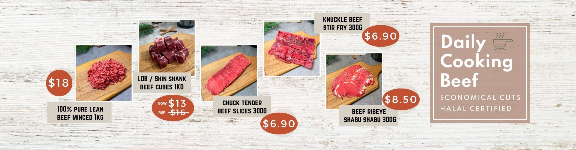 Website Banner - Daily Cooking Beef Halal Beef Delivery in Singapore