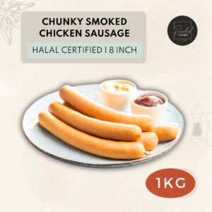 Chunky Smoked Chicken Sausage 8 inch Halal